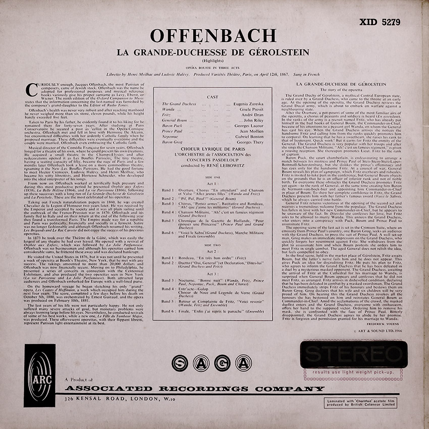 Offenbach - Grand Duchess