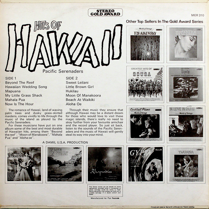 Pacific Serenaders - Hits of Hawaii