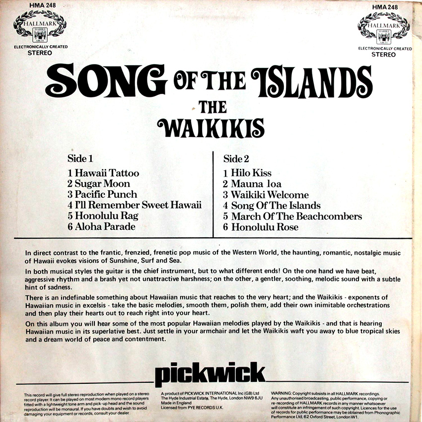 The Waikikis - Song of the Islands