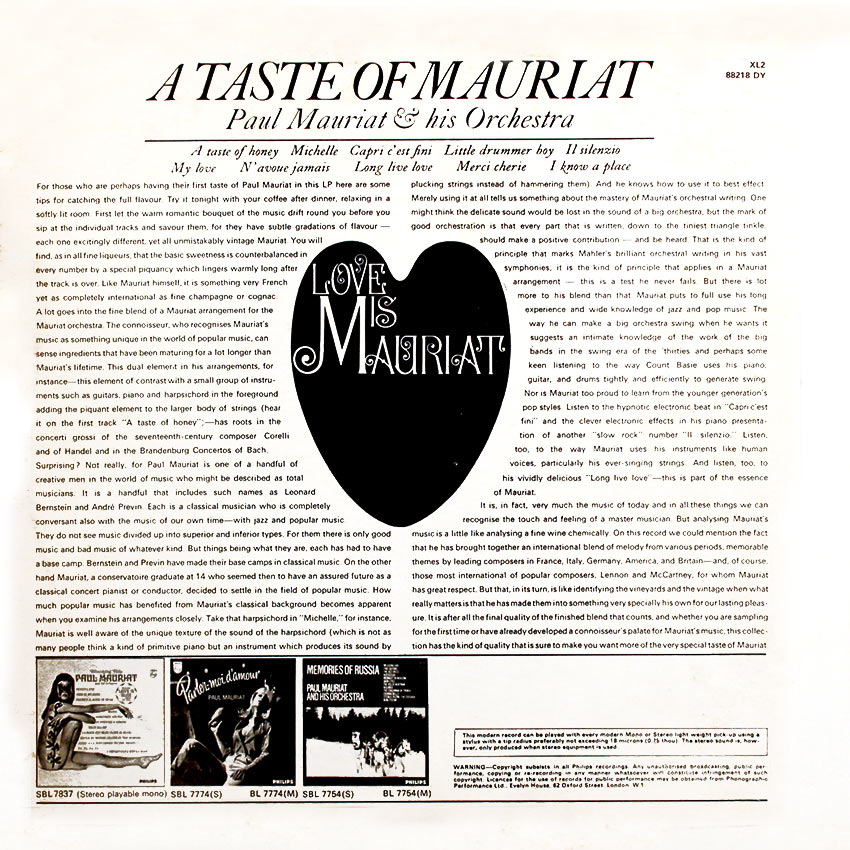 Paul Mauriat and his Orchestra - A Taste of Mauriat