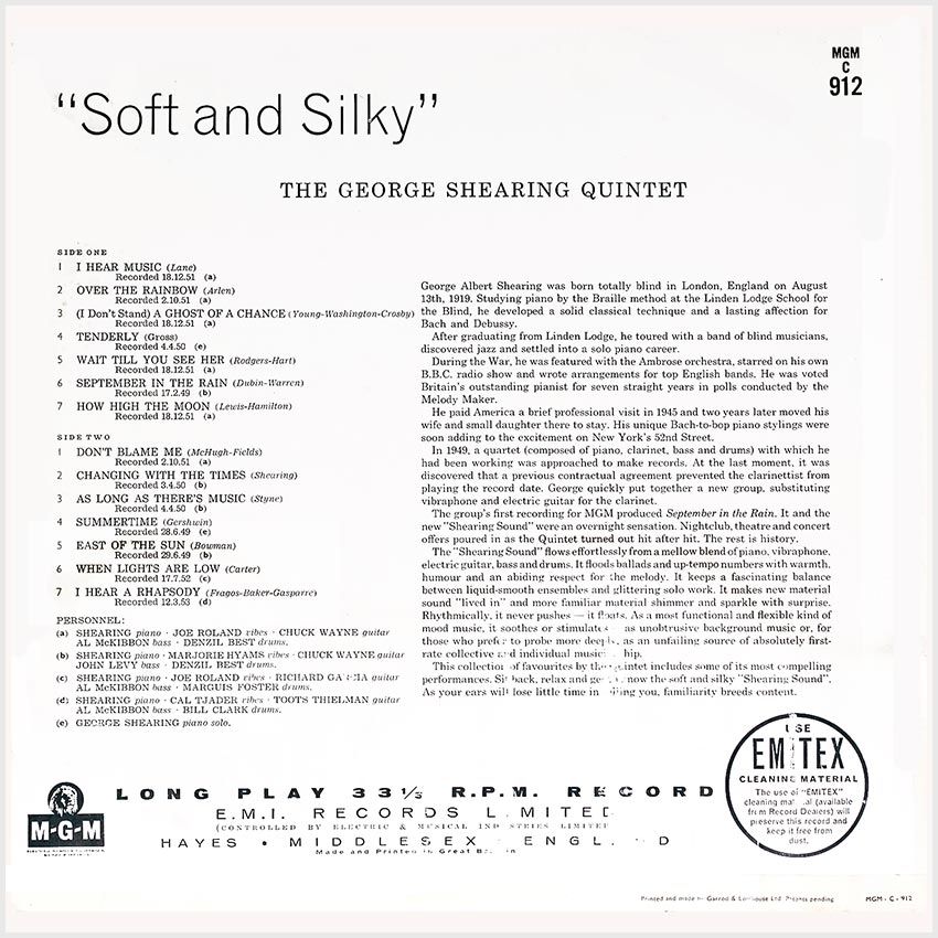 The George Shearing Quintet - Soft and Silky
