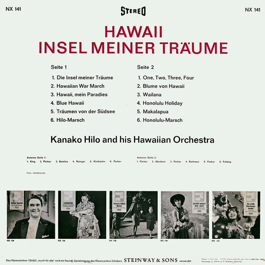 Kanako Hilo and his Hawaiian Orchestra - Hawaii Insel Meiner