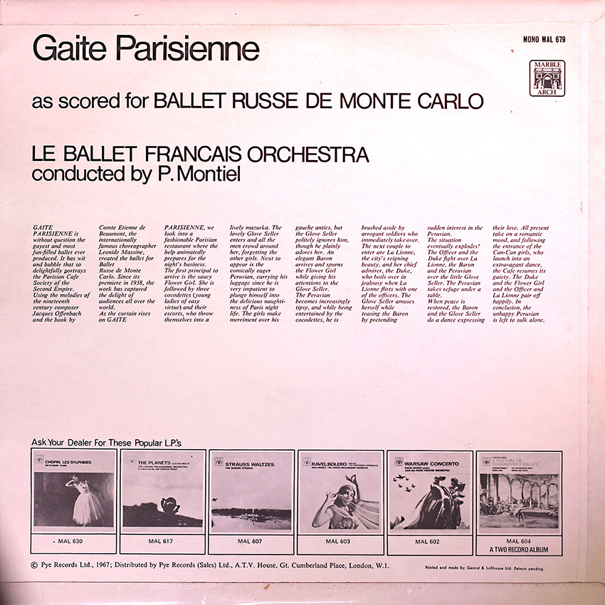 Offenbach Gaite - Le Ballet Francais Orchestra
