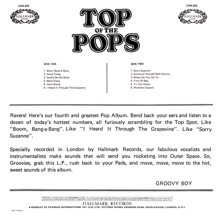 Top of the Pops Vol. 4 Hallmark Records