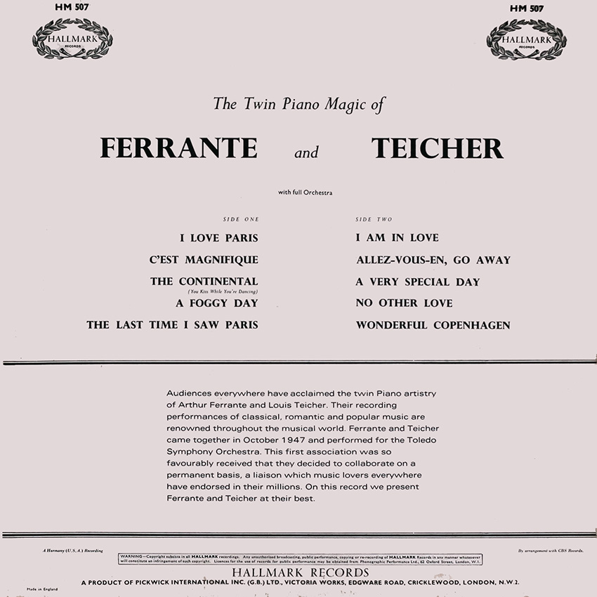 Ferrante & Teicher - The Twin Piano Magic of