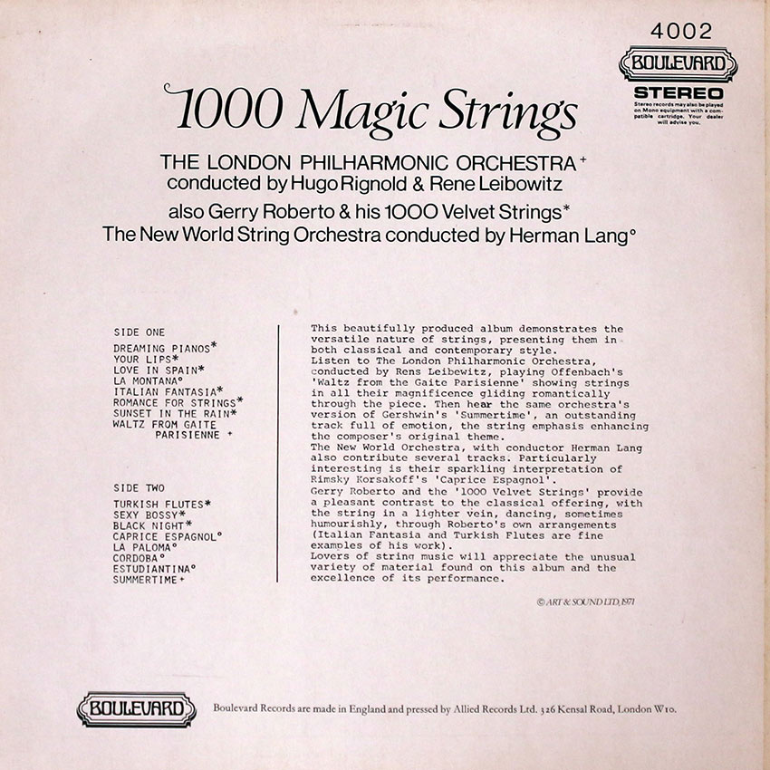 London Philharmonic Orchestra - 1000 Magic Strings