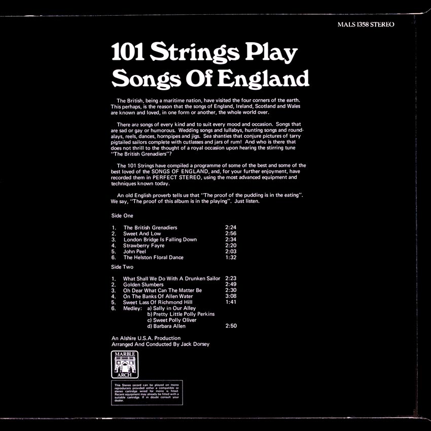 101 Strings - Play Songs of England - another sexy record cover from Cover Heaven