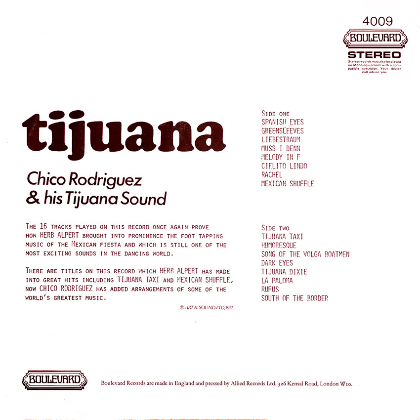 Chico Rodriguez and his Tijuana Sound - 16 Great Hits