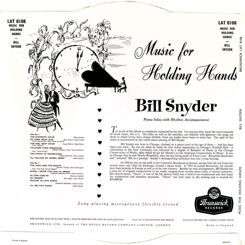 Bill Snyder - Music for Holding Hands
