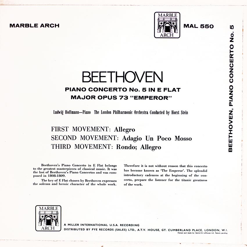 The London Philharmonic Orchestra - Beethoven Piano Concerto No. 5