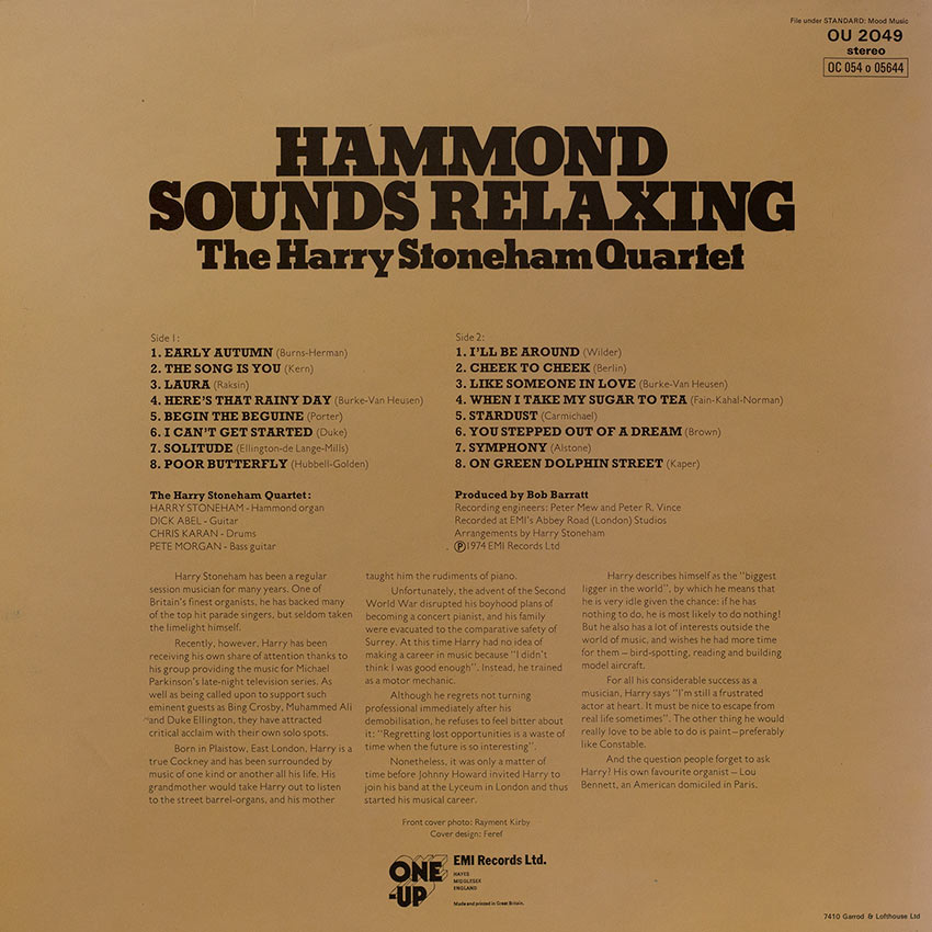 The Harry Stoneham Quartet - Hammond Sounds Relaxing