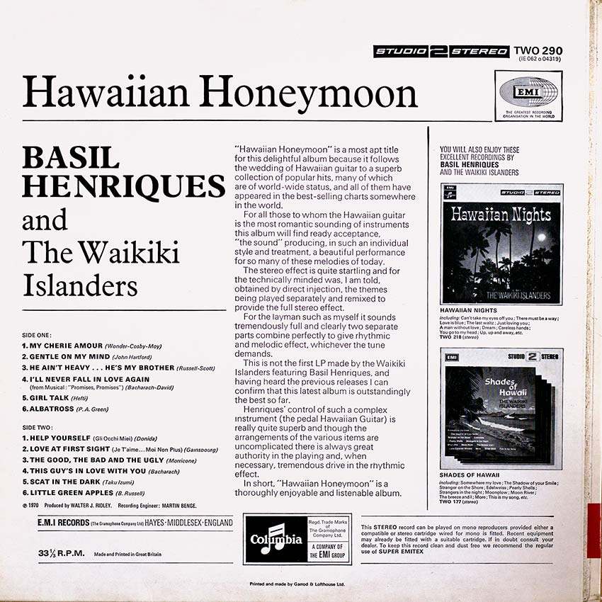 Basil Henriques and the Waikiki Islanders - Hawaiian Honeymoon