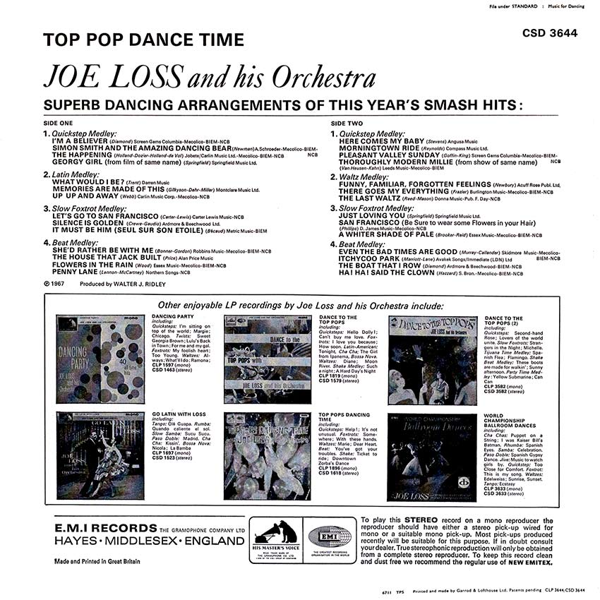 Joe Loss And His Orchestra - Top Pop Dance Time