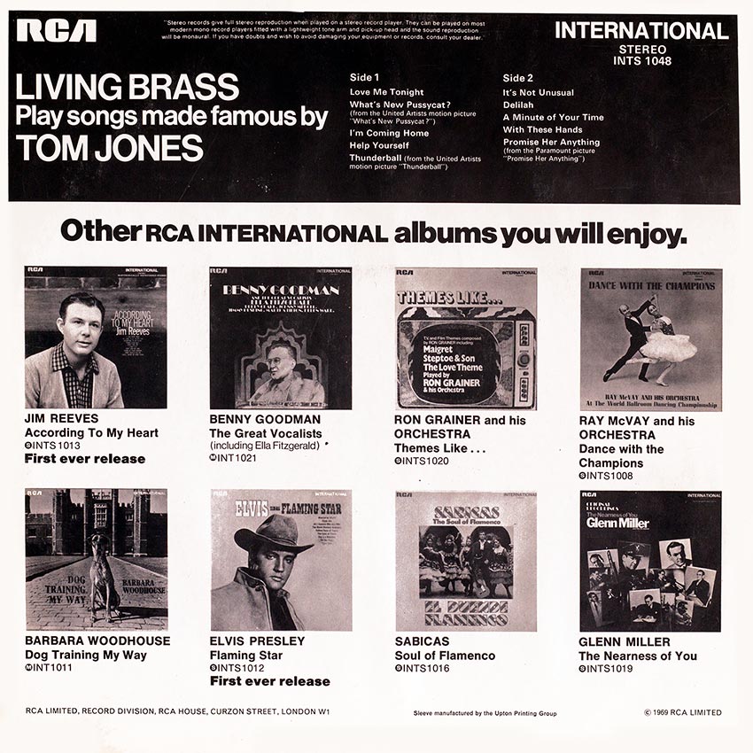 Living Brass play songs made famous by Tom Jones