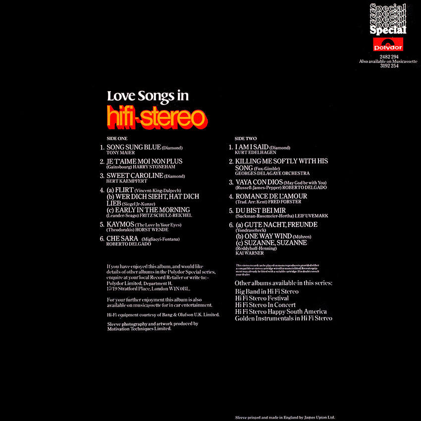 Various Artists - Love Songs in HiFi Stereo