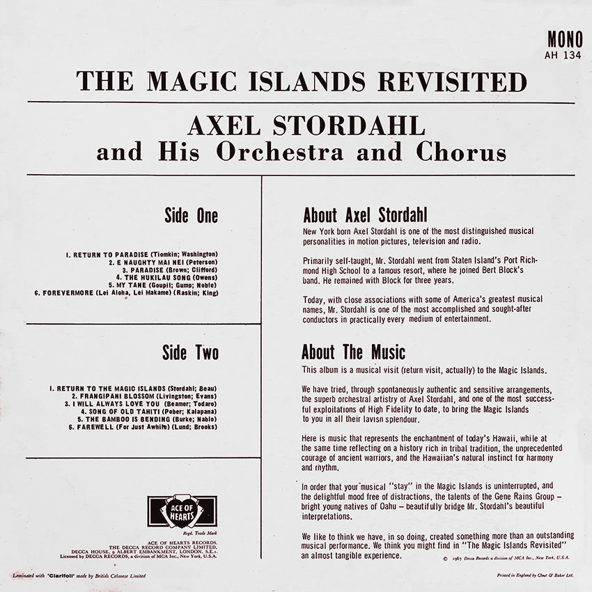 Alex Stordahl and His Orchestra - Magic Islands Revisited