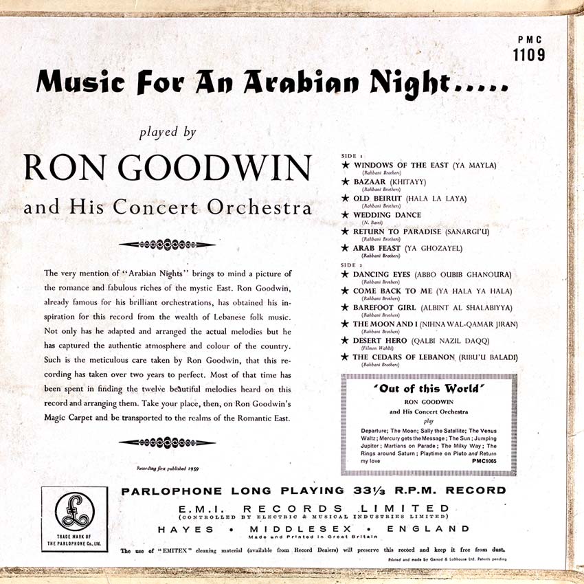 Ron Goodwin and His Concert Orchestra - Music For An Arabian Nights