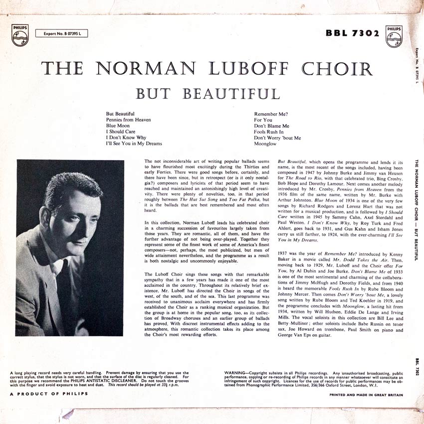 The Norman Luboff Choir - But Beautiful
