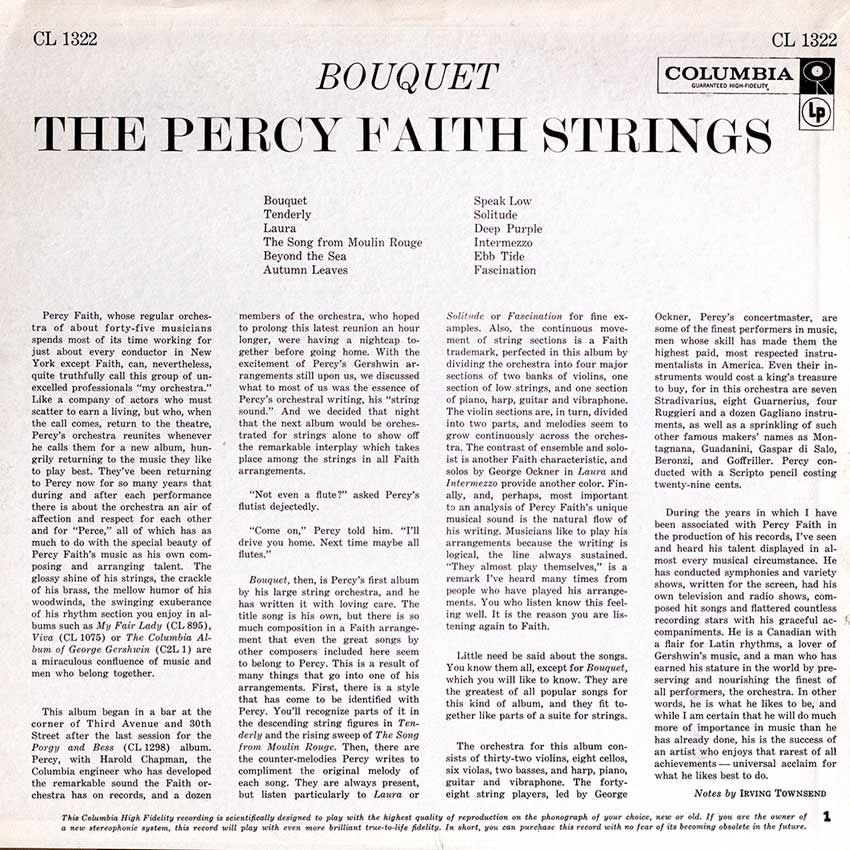 The Percy Faith Strings - Bouquet