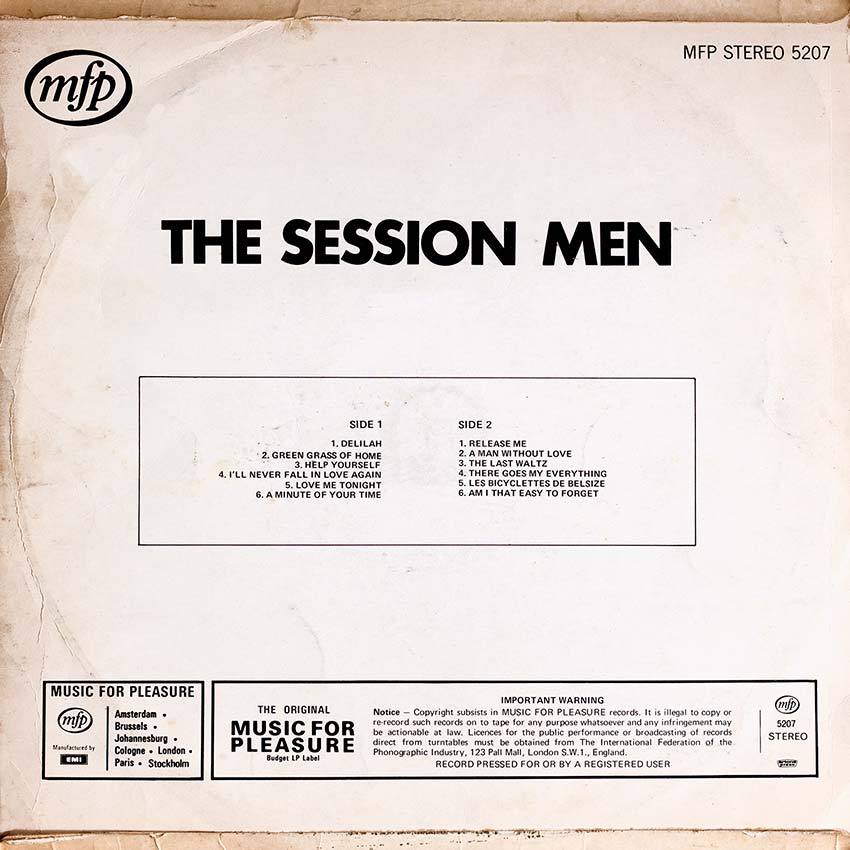 The Session Men sing hits by Tom Jones and Engelbert Humperdink