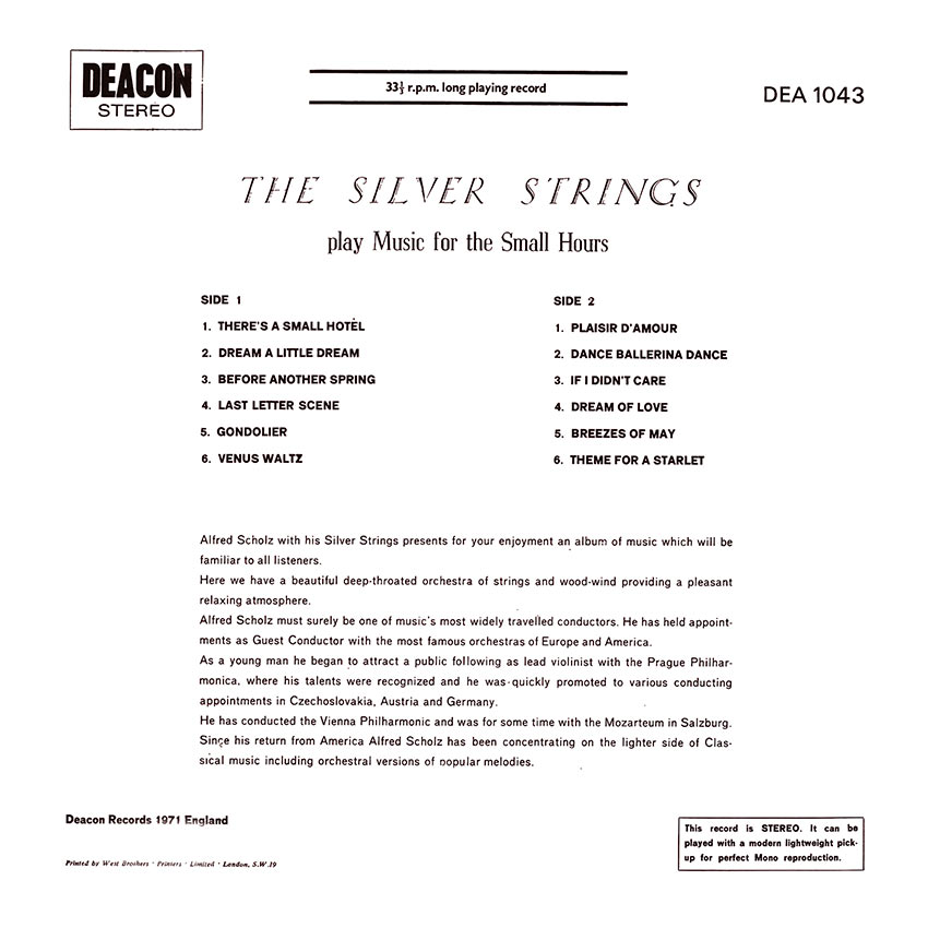 The Silver Strings - Play Music For The Small Hours