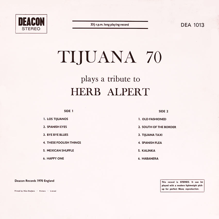 Tijuana 70 plays a tribute to Herb Alpert