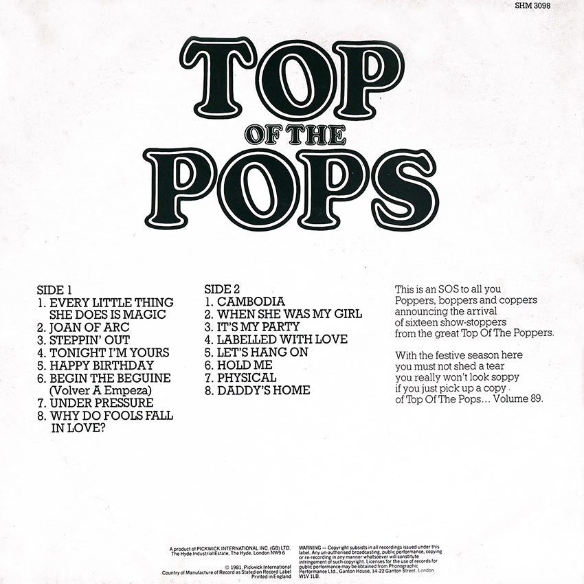 Top of the Pops Vol. 89