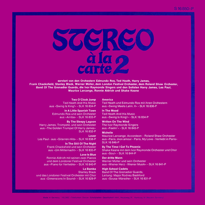 Stereo À La Carte 2 - Various Artists