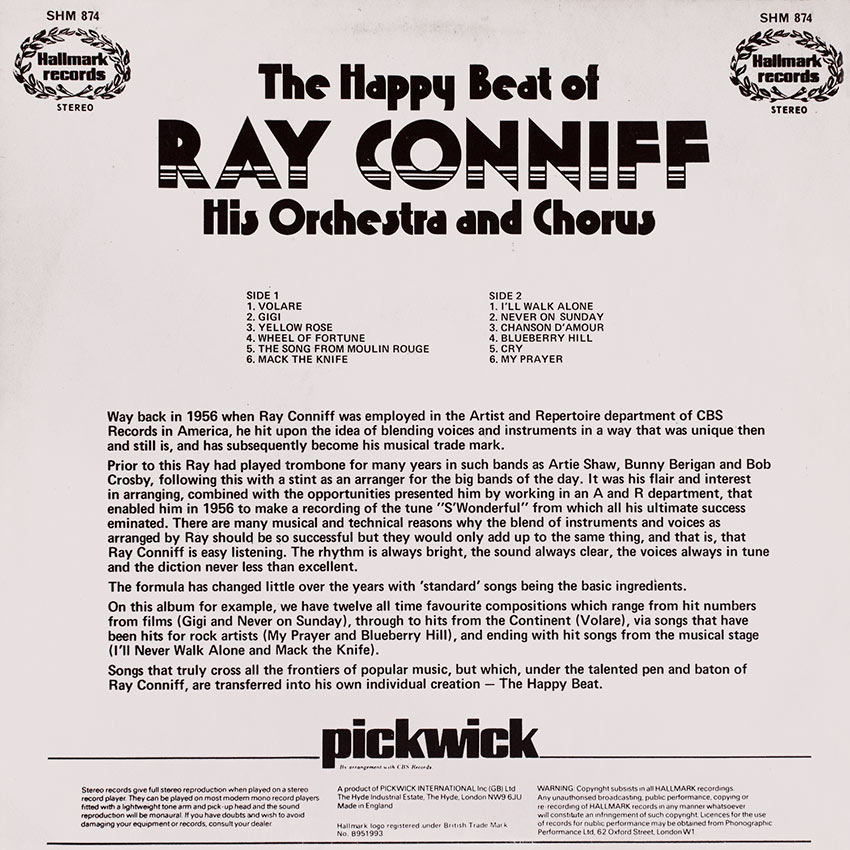 Ray Conniff His Orchestra and Chorus, The Happy Beat of - another sexy record cover from Cover Heaven, just one of hundreds to enjoy at Cover Heaven