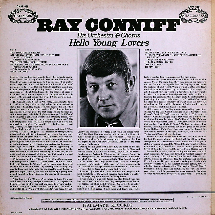 Ray Conniff His Orchestra & Chorus – Hello Young Lovers