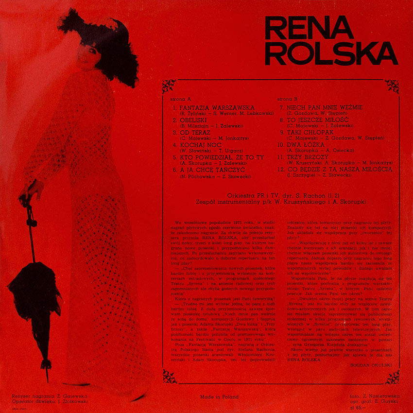 Rena Rolska - Niech Pan Mnie Weźmie Ze Sobą Do Domu... (May the Lord take me home with you ...)