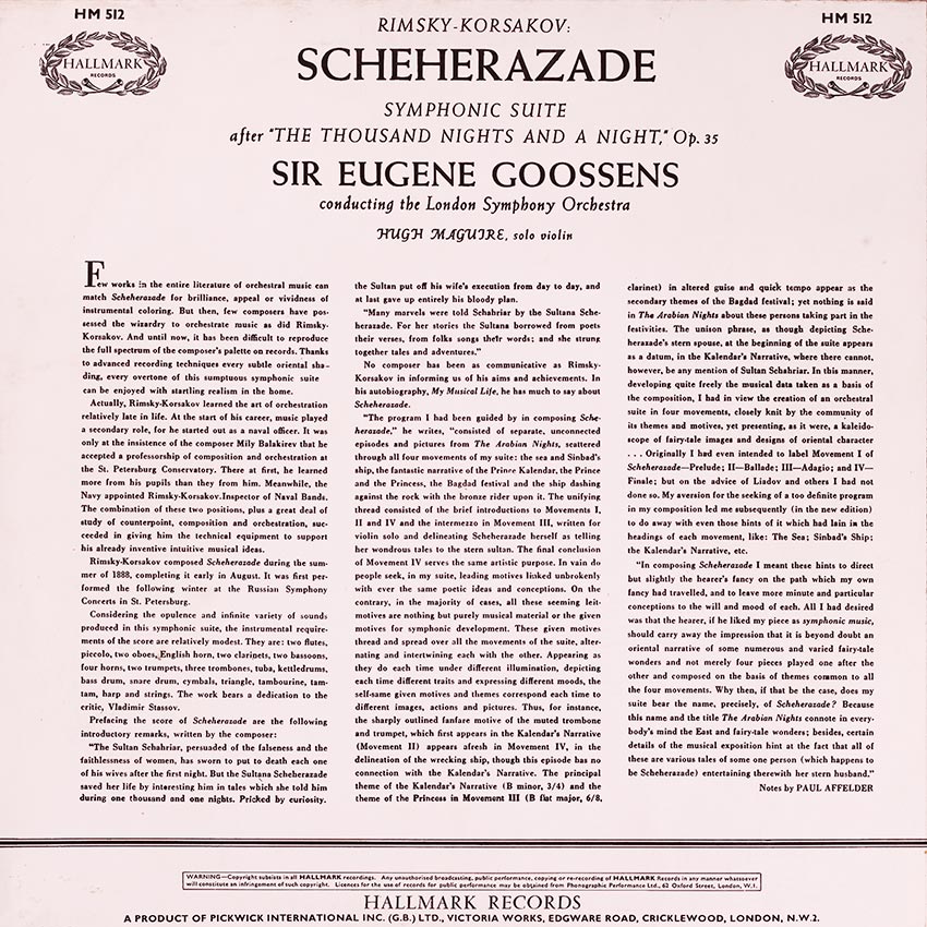 London Symphony Orchestra - Scheherazade