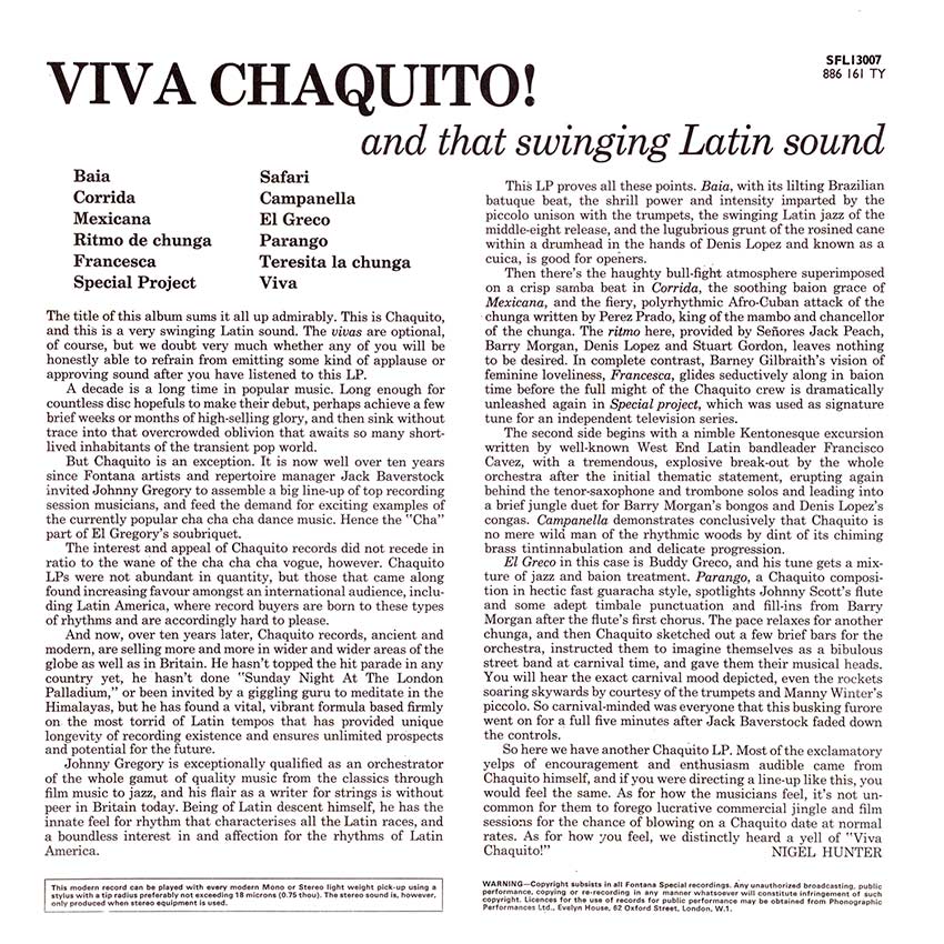 Chaquito - Viva Chaquito! and that swinging Latin sound
