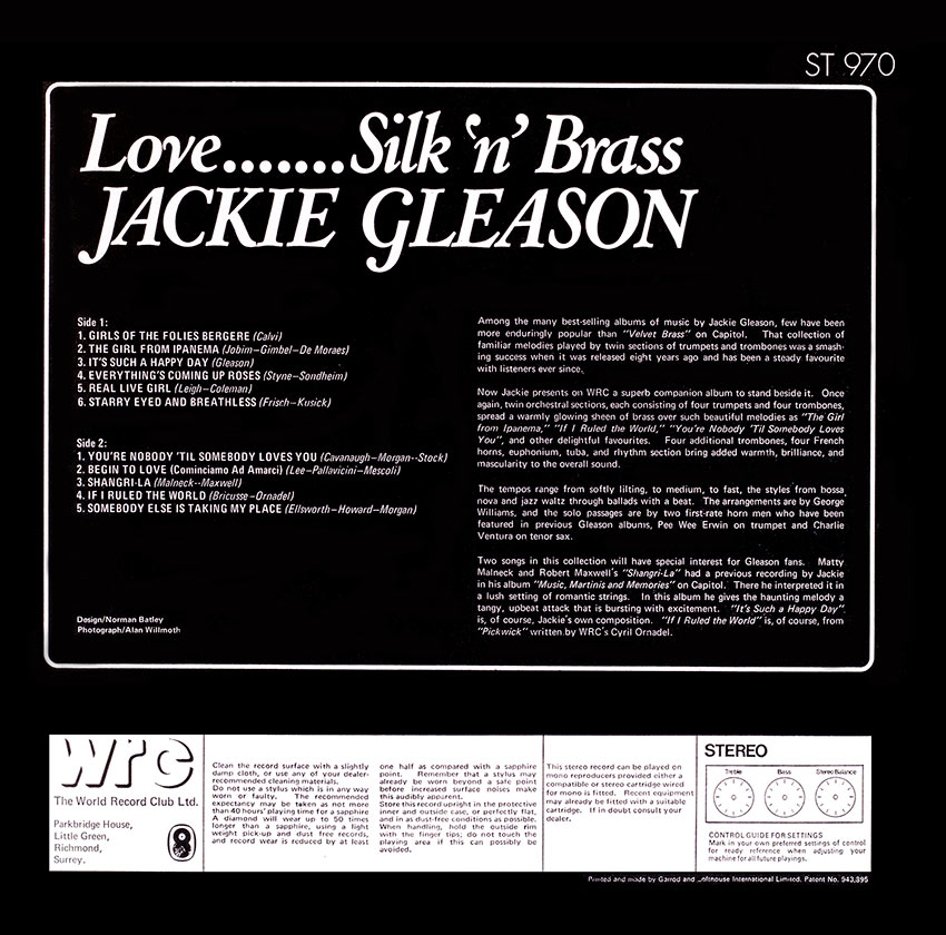 Jackie Gleason - Love....... Silk 'n' Brass