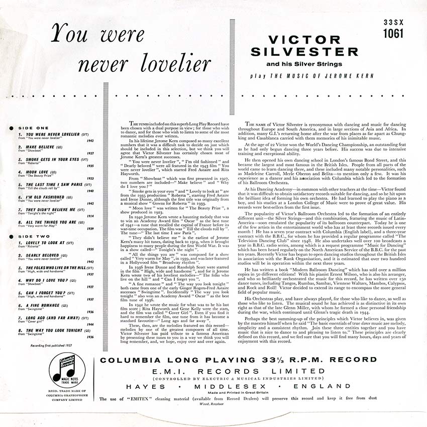 Victor Silvester and his Silver Strings - You Were Never Lovelier