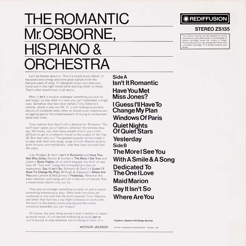 Tony Osborne And His Orchestra – The Romantic Mr. Osborne