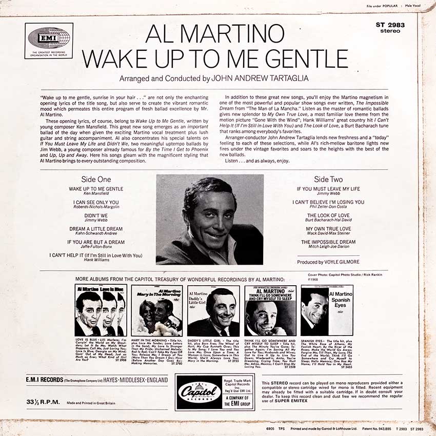 Al Martino - Wake Up To Me Gentle